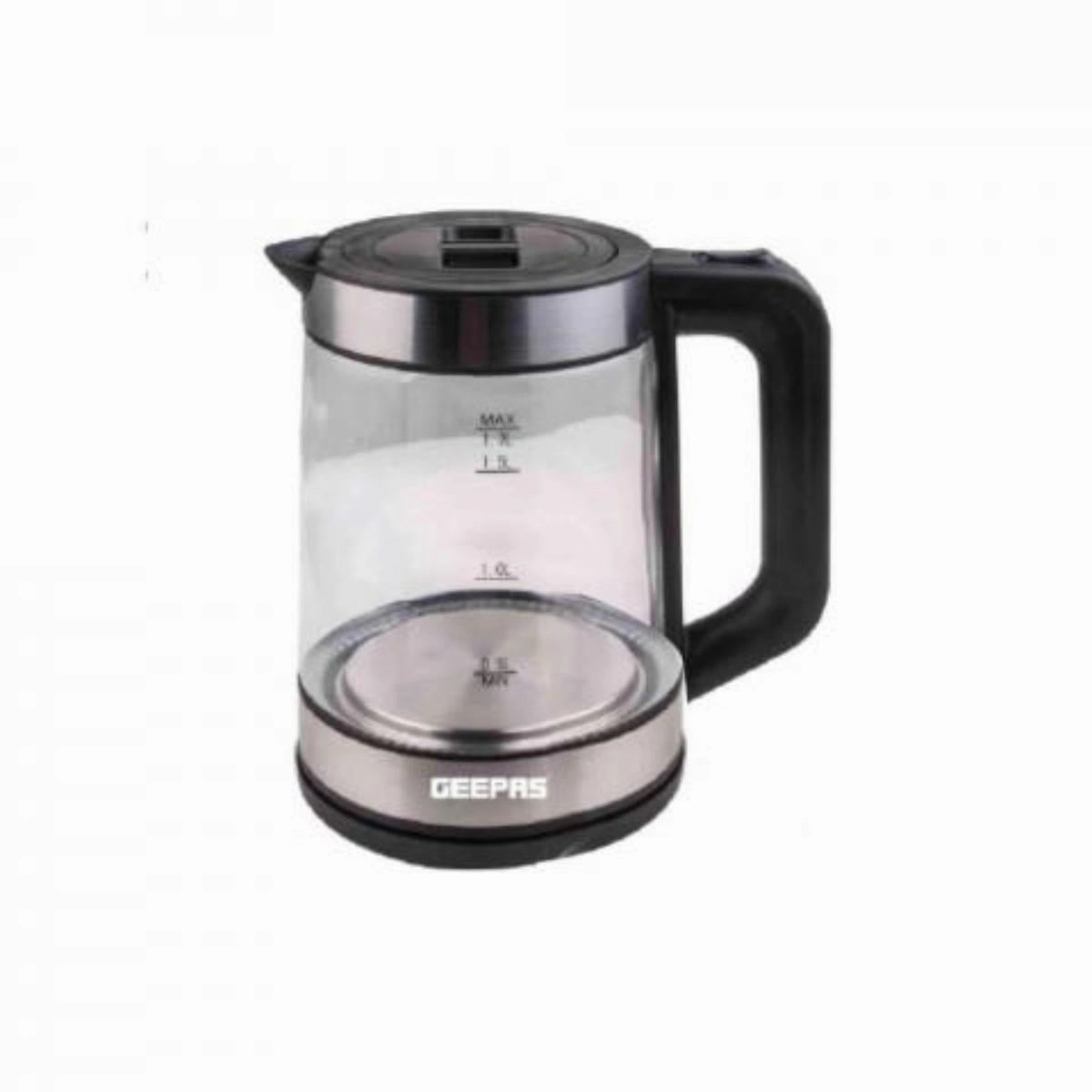 Geepas 1.7Ltrglasskettle/Trnsprntglsswtrlevl1X8