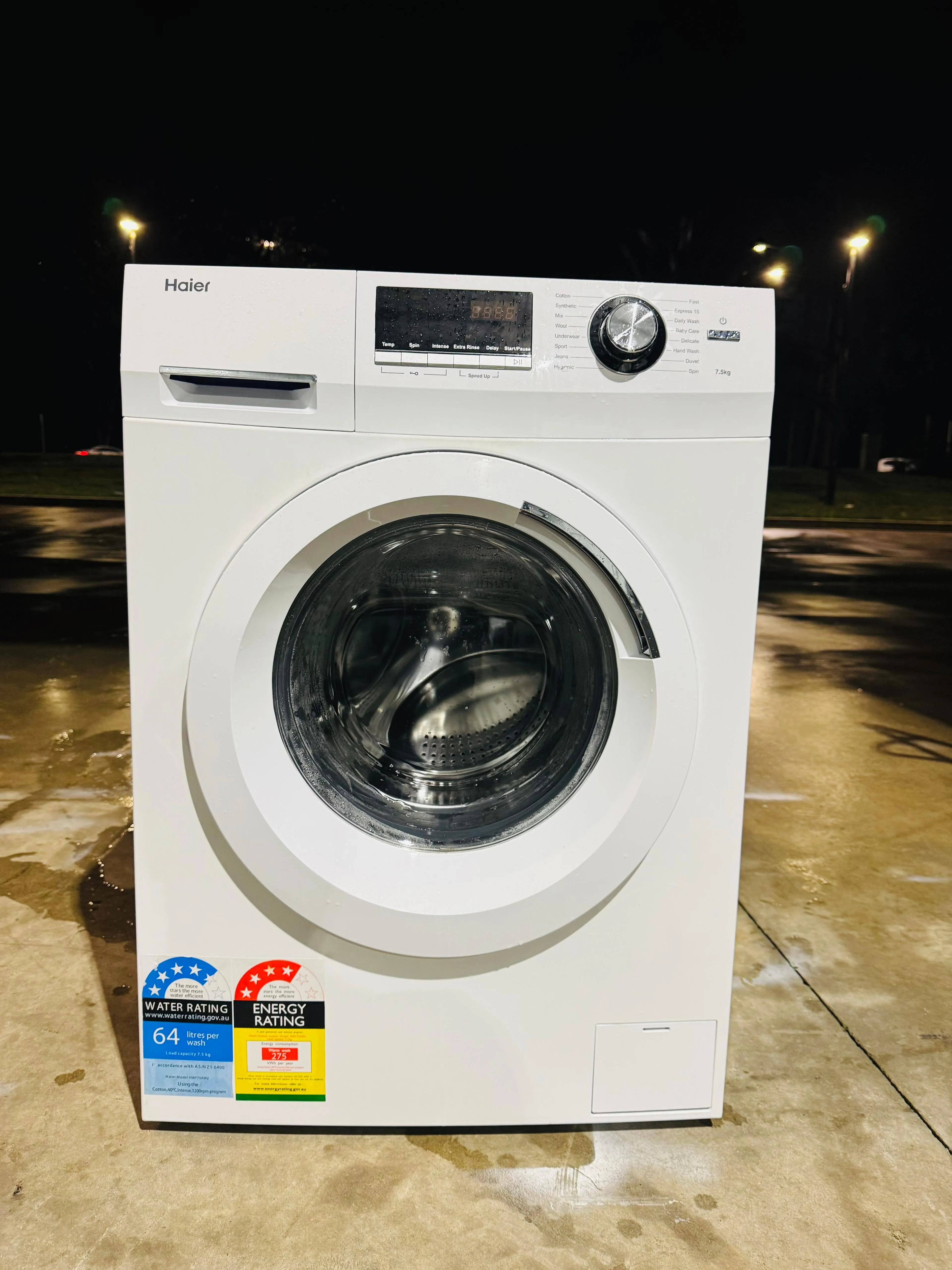 **HAIER 7.5KGS FRONT LOADER WASHING MACHINE**