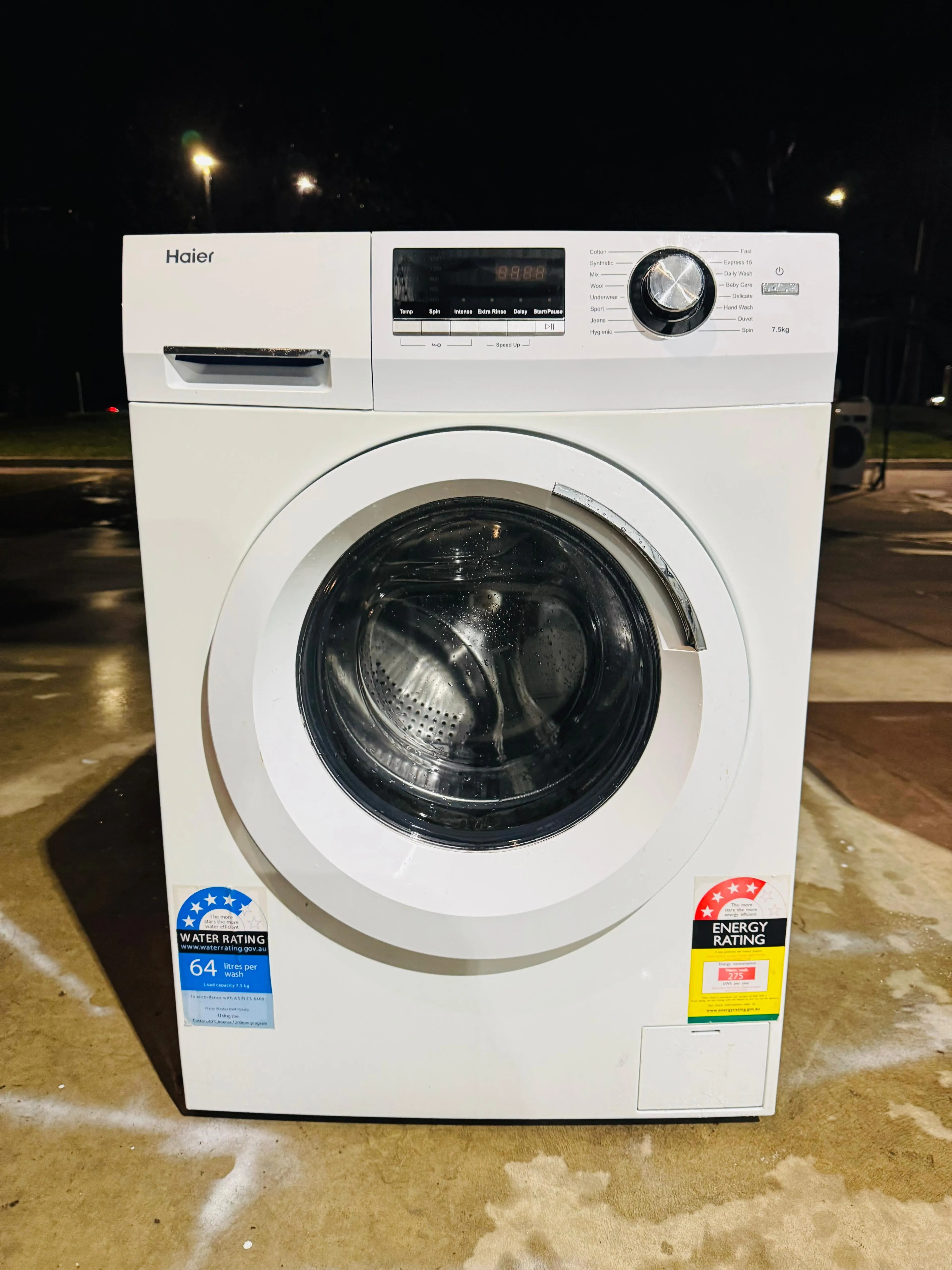 **HAIER 7.5KGS FRONT LOADER WASHING MACHINE**