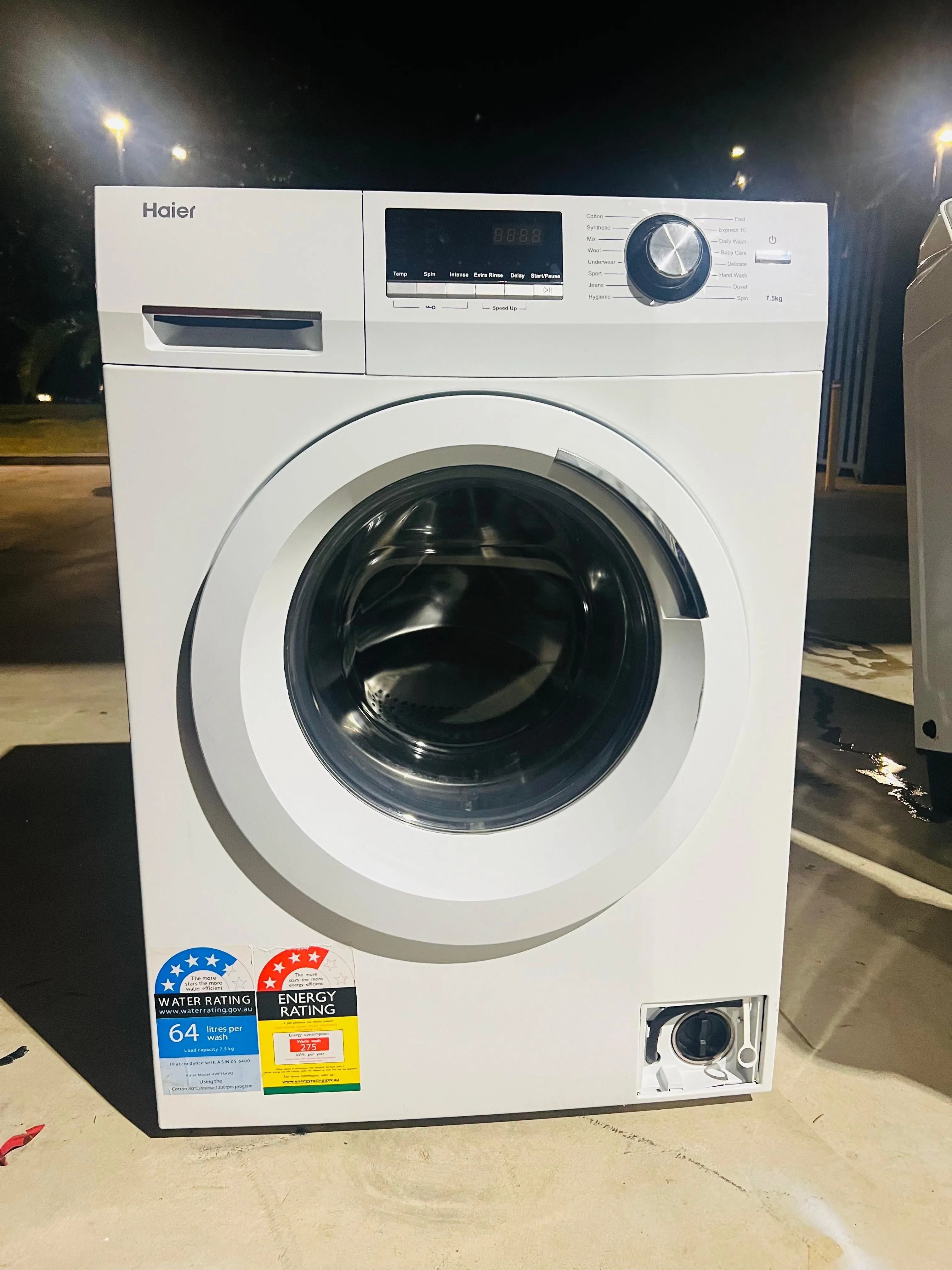 **HAIER 7.5KGS FRONT LOADER WASHING MACHINE**