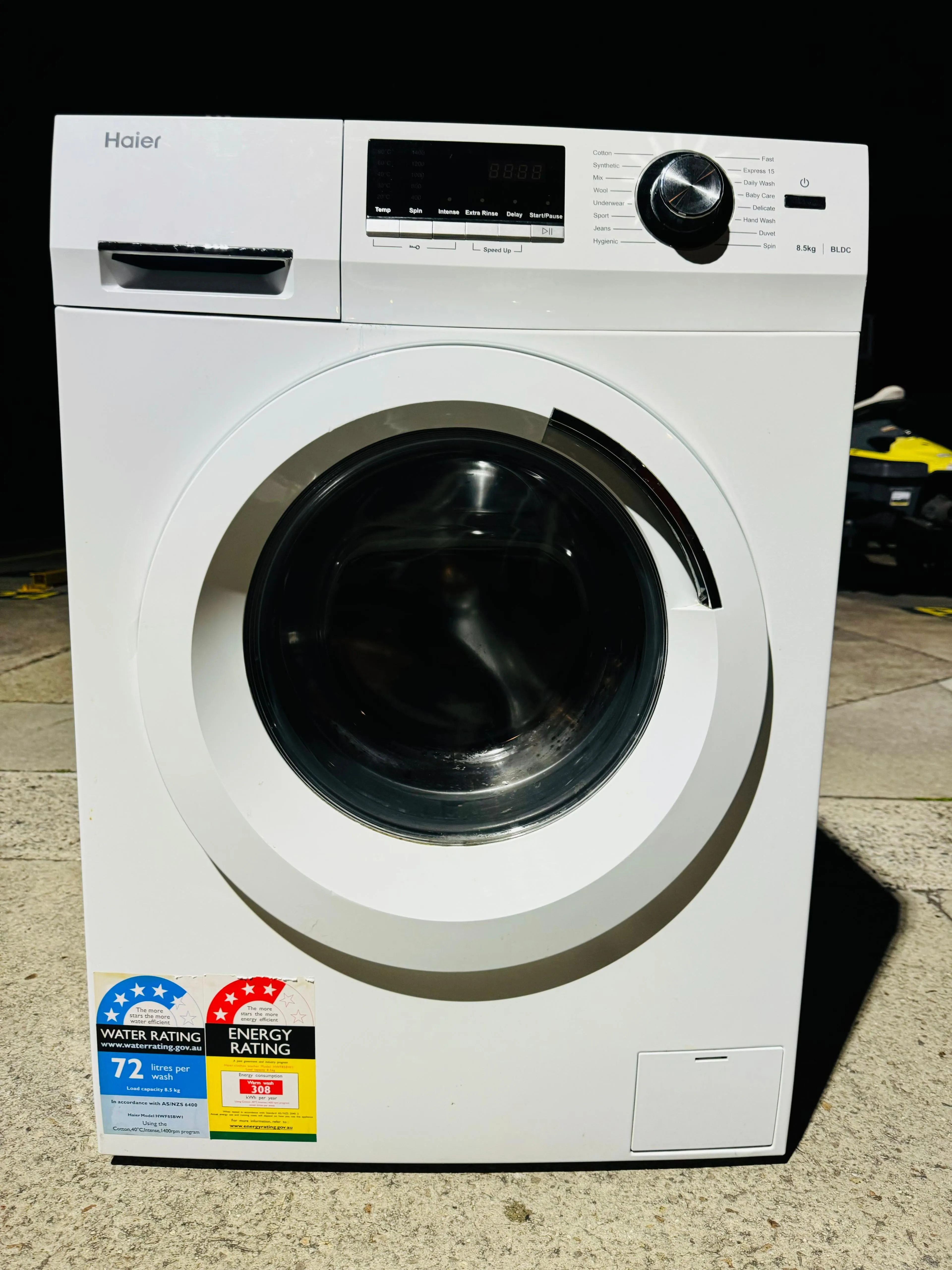 **HAIER 8.5KGS FRONT LOADER WASHING MACHINE**