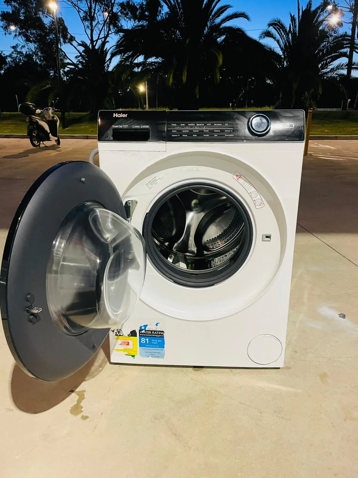 **HAIER 9.5 KGS FRONT LOADER WASHING MACHINE**