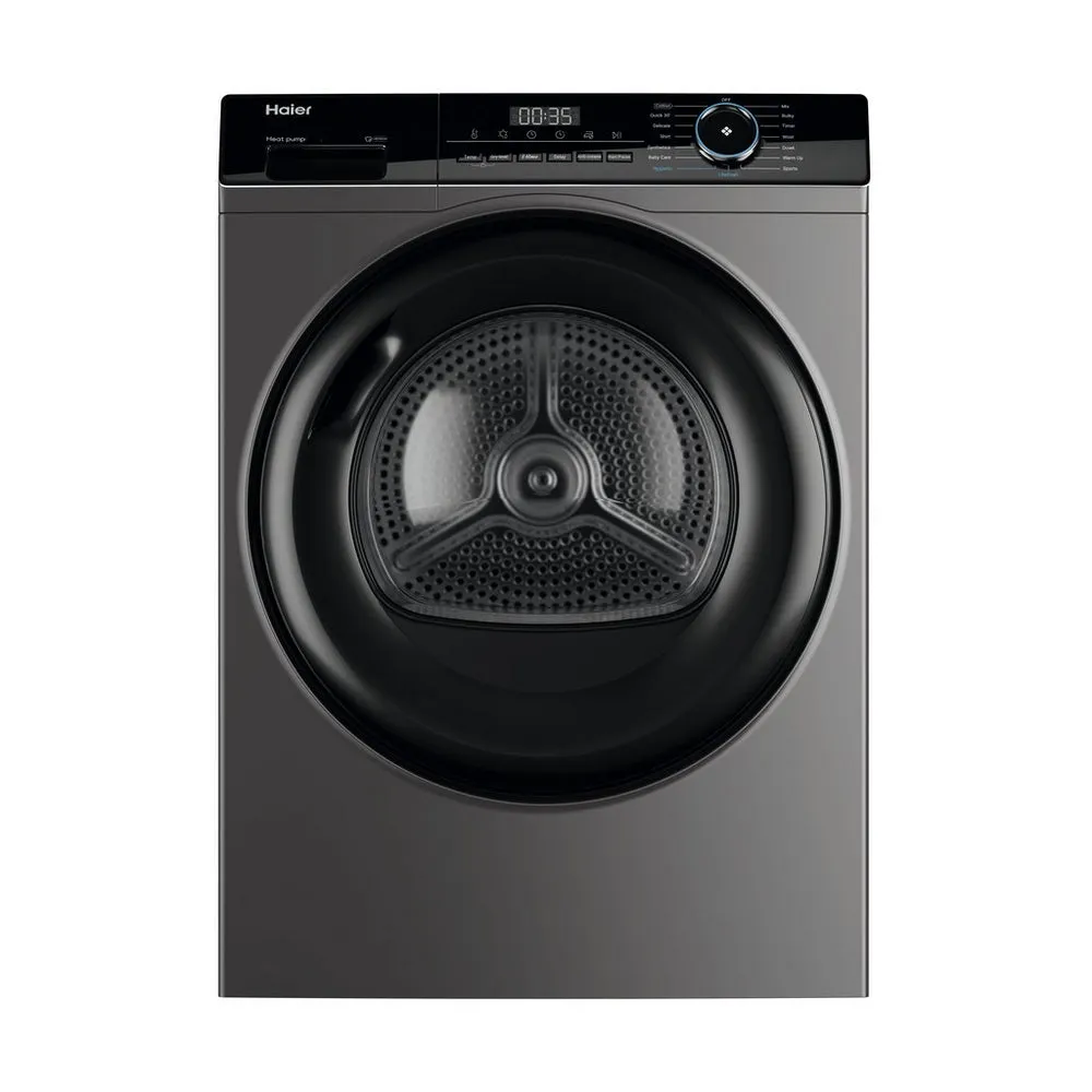 Haier HD90-A2939S-UK Graphite Heat Pump Tumble Dryer