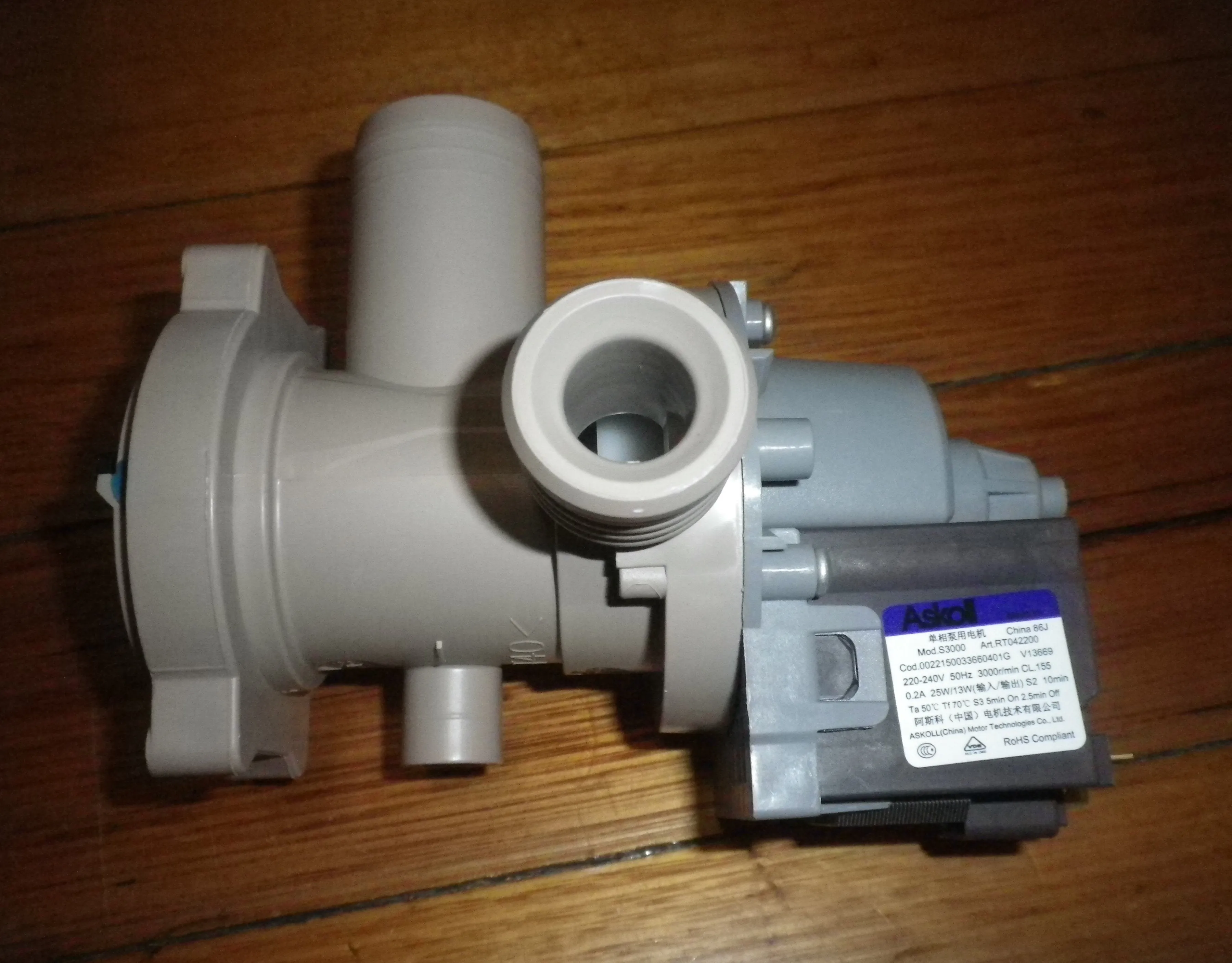 Haier WH7560J1 Front Loader Complete Pump Assembly - Part # H0022150033660401G