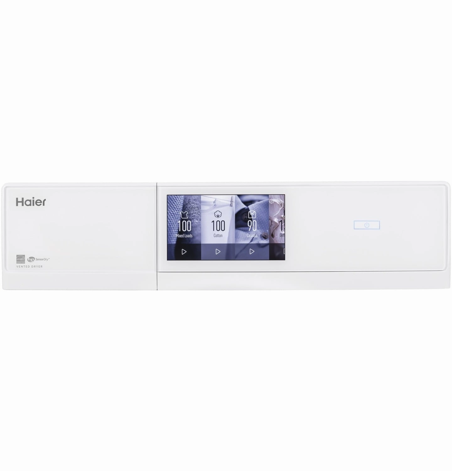 Haier QFD15ESSNWW 4.3 Cu.Ft. Capacity Smart 24" Frontload Electric Dryer With Stainless Steel Basket