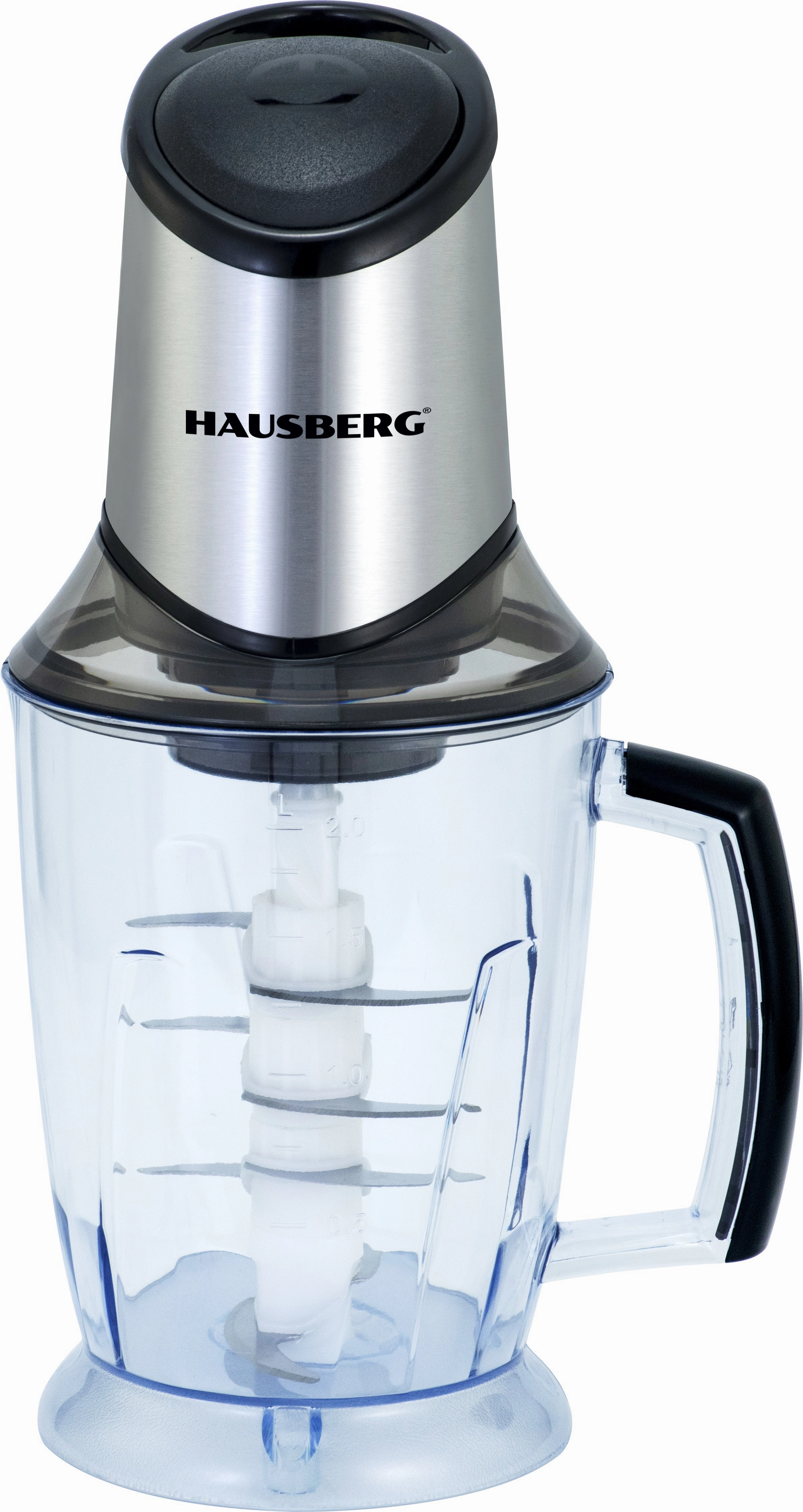 Hausberg ELECTRIC STEEL FOOD CHOPPER WITH GLASS JAR