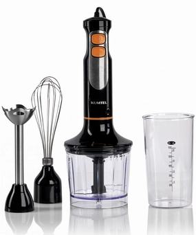 HHB-01 Hand Blender 700W | Turbo Stepless Speed, Stainless Steel Wand & Blade, SUS Whisk, 500ml Chopper, 600ml Beaker