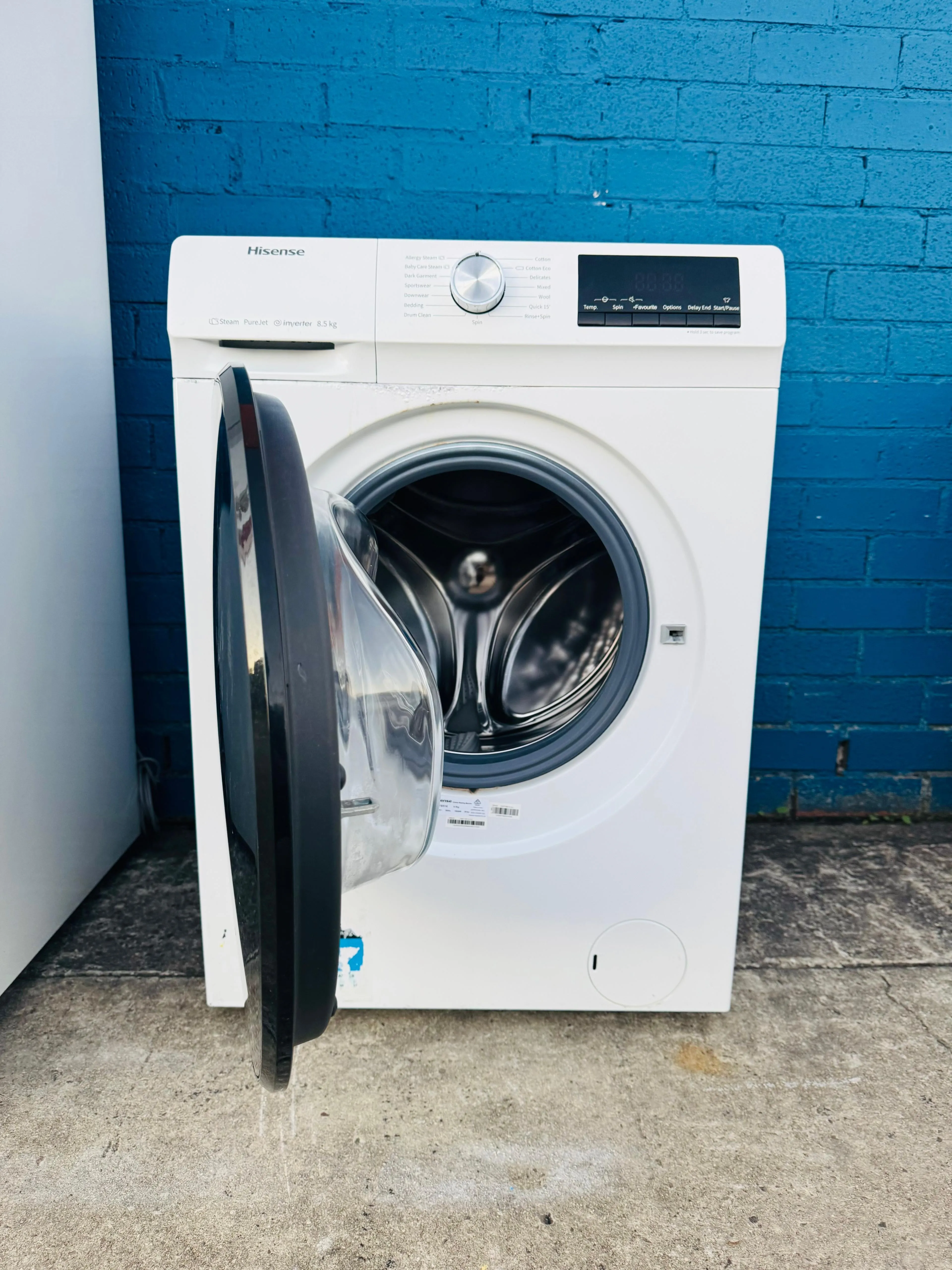 **HISENSE 8.5KGS FRONT LOADER WASHING MACHINE**