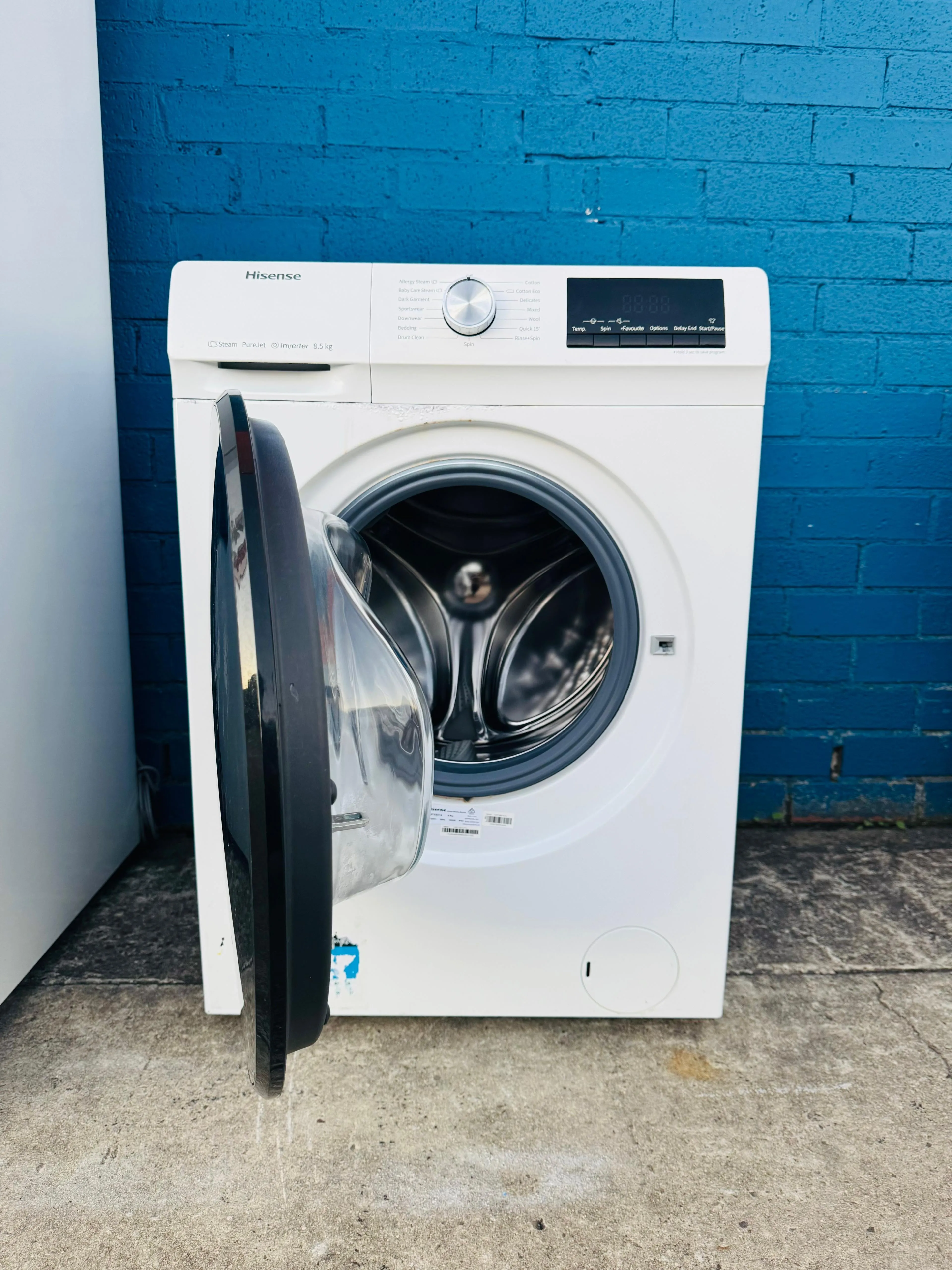 **HISENSE 8.5KGS FRONT LOADER WASHING MACHINE**