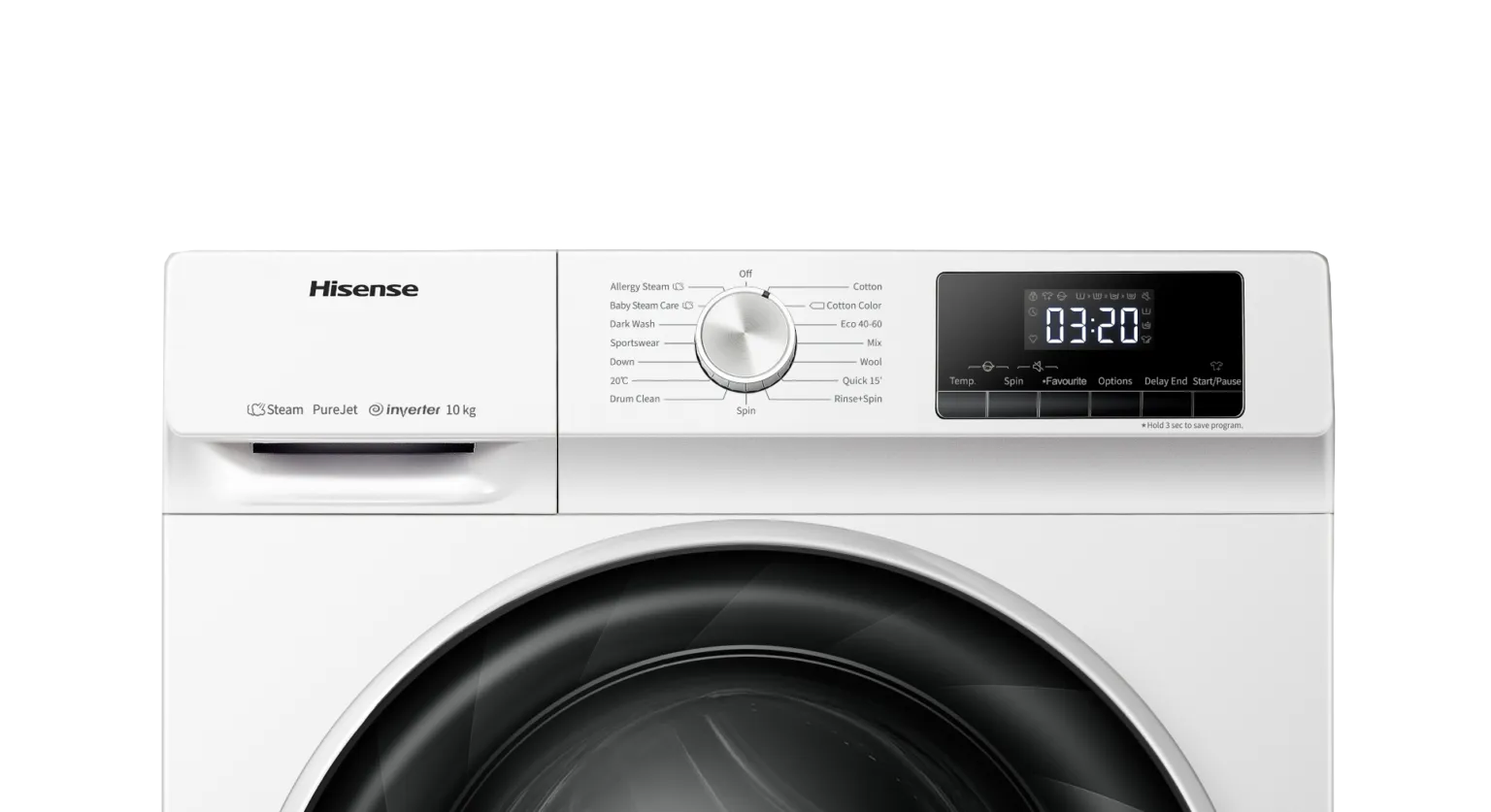 Hisense WFQY1014EVJM 10Kg Freestanding Washing Machine