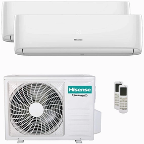 Hisense Hi-Comfort 2025 dual split 12000 18000 BTU inverter A   wifi air conditioner external unit 6.3 kW