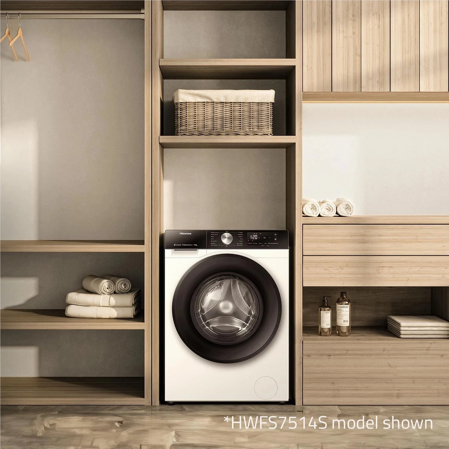 Hisense HWFS7514S 7.5kg Front Load Washer [3 Years Warranty]
