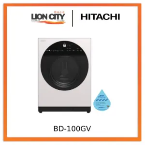 Hitachi BD-100GV Front Loading - Washer AI Wash, Inverter 10 kg, 1,600 RPM