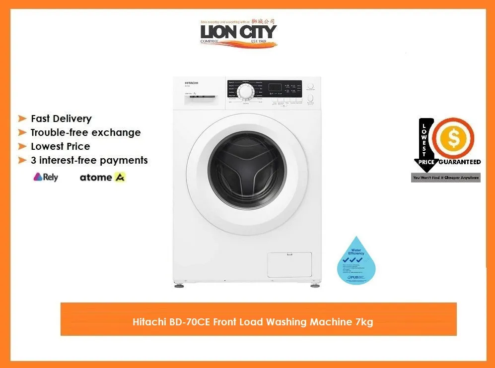 Hitachi BD-70CE Front Load Washing Machine 7kg