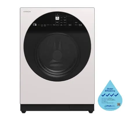 Hitachi R-MX700PMS0-MGW Side-by-side Refrigerator (569L)   Hitachi BD-D100GV Front Load Washer Dryer Wind Iron, AI Wash Inverter 10/7KG