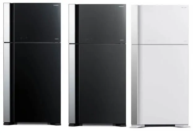 Hitachi R-VG560P7MS - GBK/GPW/GGR 450L Top Freezer Fridge   Hitachi SF-120XAV 12kg Top Load with Glass Top Washing Machinep Load with Glass Top Washing Machine