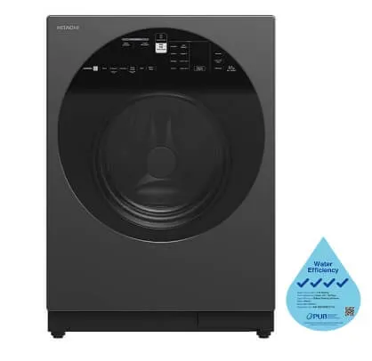 Hitachi R-WB640V0MS - GBK/GS French Bottom Freezer Deluxe 569L   Hitachi BD-120XGV Front Load Washer AI Wash, Auto Dosing System, Inverter 12 kg, 1,600 RPM