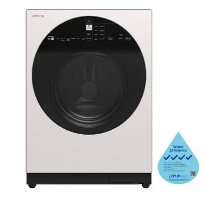 Hitachi R-WB640V0MSX 541L 4 Door Fridge (Bottom Freezer)   Hitachi BD-D100GV Front Load Washer Dryer Wind Iron, AI Wash Inverter 10/7KG