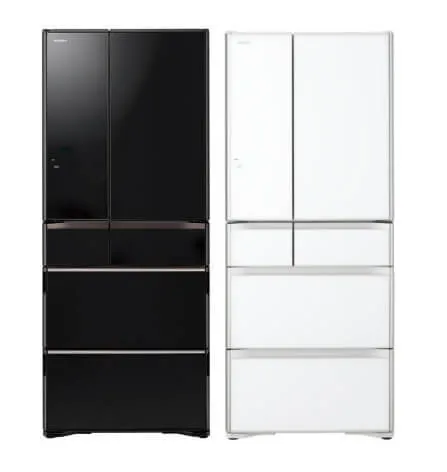 Hitachi R-WXC620KS-XK/XW (Crystal White) Multi Door Refrigerator (500l) Hitachi BD-D120XGV Front Load Washer Dryer 12/8KG