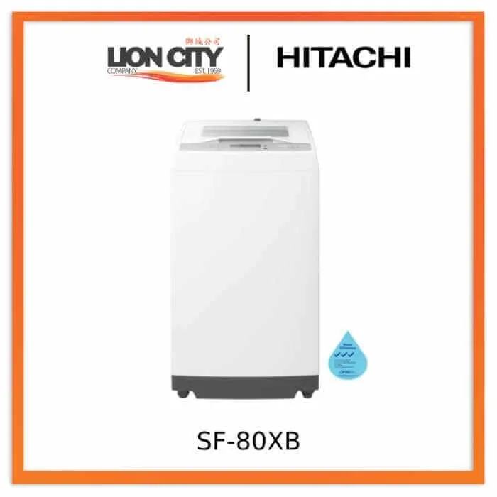 Hitachi SF-80XB 8kg Top Loading Compact Washing Machine