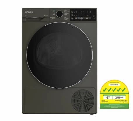 Hitachi BD-100YFVEM Front Loading - Washer Steam & Hygiene Easy Iron Inverter   Hitachi TD-80XFVEM Tumble Dryer