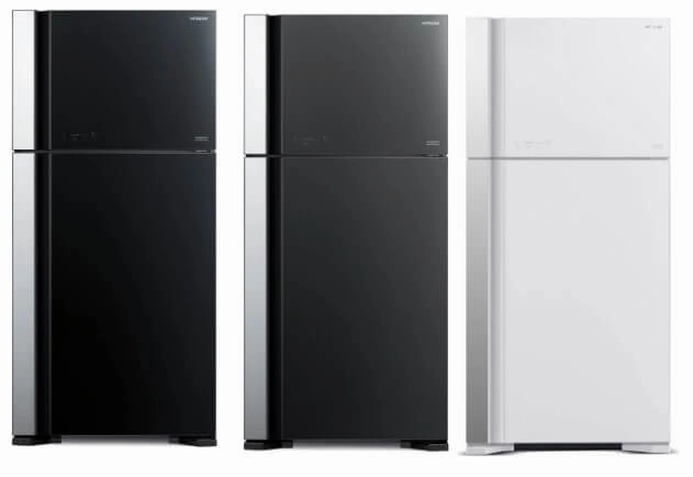 Hitachi R-VG690P7MS - GBK/GGR/GPW 550L Top Freezer Fridge   Hitachi SF-100XAV 10kg Top Load with Glass Top Washing Machine