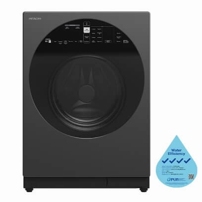 Hitachi R-WB640V0MSX 541L 4 Door Fridge (Bottom Freezer)   Hitachi BD-D120XGV Front Load Washer Dryer 12/8KG