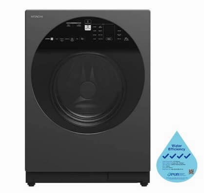 Hitachi R-WB700VMS2-GBK 645L French Bottom Freezer Deluxe 4-Door Refrigerator   Hitachi BD-120XGV Front Load Washer AI Wash, Auto Dosing System, Inverter 12 kg, 1,600 RPM