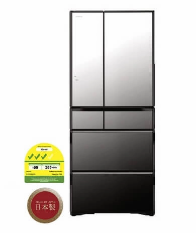 Hitachi R-WXC620KS-X Multi Door Refrigerator (500l) Hitachi BD-D120XGV Front Load Washer Dryer 12/8KG