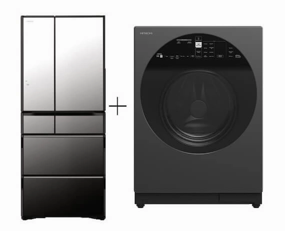 Hitachi R-WXC620KS-X Multi Door Refrigerator (500l) Hitachi BD-D120XGV Front Load Washer Dryer 12/8KG