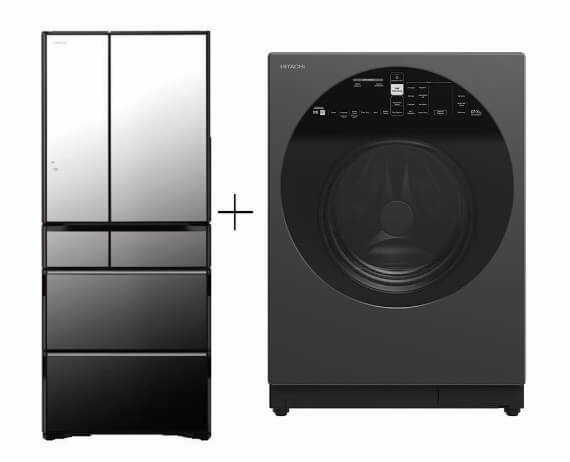 Hitachi R-WXC670KS-X Multi Door Refrigerator (500l) Hitachi BD-D120XGV Front Load Washer Dryer 12/8KG
