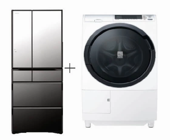 Hitachi R-WXC670KS-X Multi Door Refrigerator (500l) Hitachi BD-SG100CJ 10kg Front Load Washer Dryer
