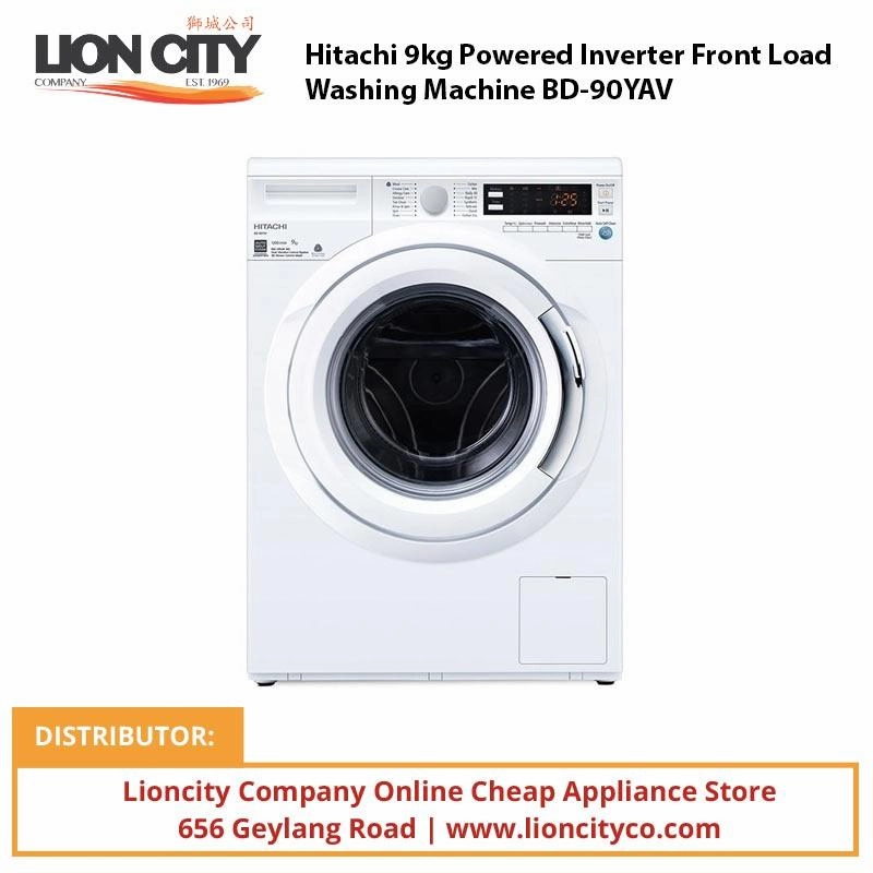 Hitachi RM700VAG9MSX-MIR (Gross 569L) Side-By-Side Refrigerator   BD90YAV 9kg Powered Inverter Front Load Washing Machine