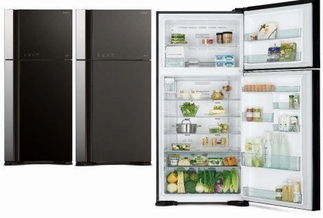 Hitachi RVG695P9MSX - GBK / GGR BIG-2 Glass Door Inverter Refrigerator   BD90XAV 9kg Powered Inverter Washing Machine
