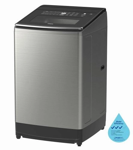 Hitachi SF-160ZCV 16KG Top Loading Washing Machine - Stainless Look Silver