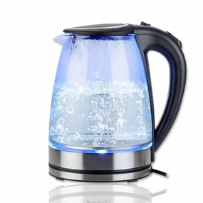 Home Basics Kettle 1.8L Glass Blue