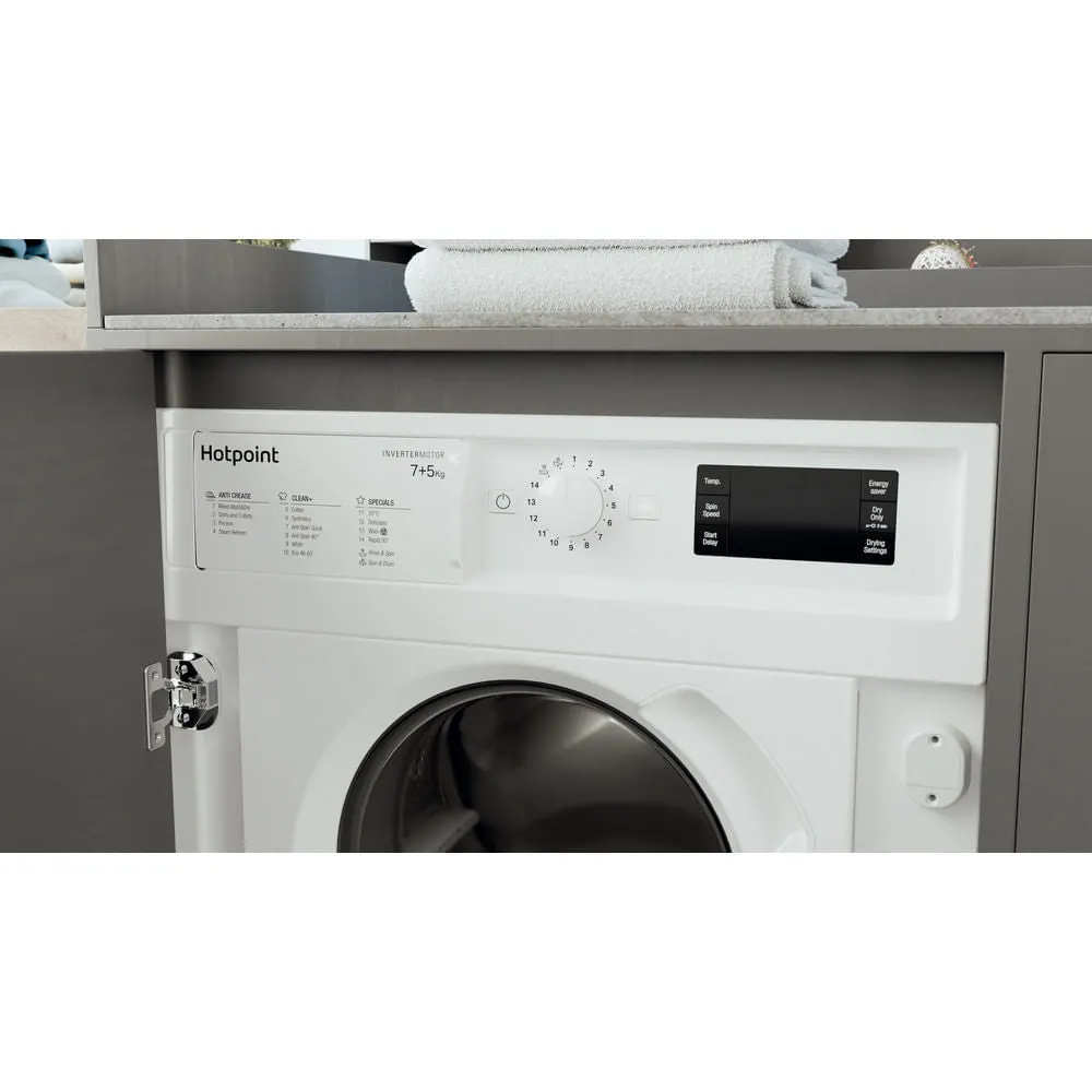 Hotpoint BI WDHG 75148 UK N 7kg/5kg 1400 Spin Integrated Washer Dryer