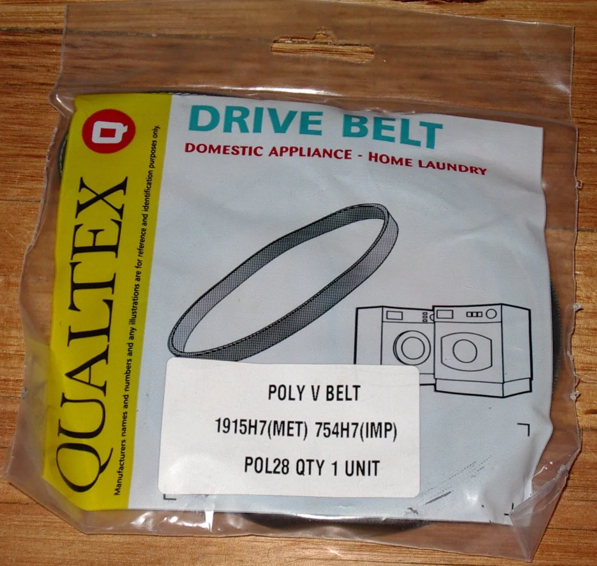Hotpoint, Creda, Electra, Indesit, Pye, Euromaid Drum Belt 1915H7 - Part # POL28