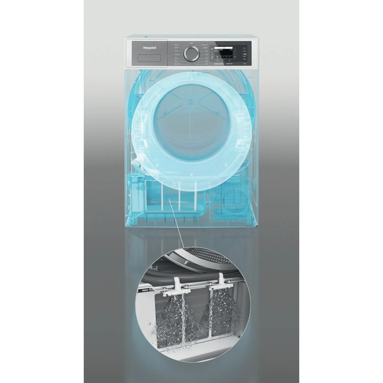 Hotpoint H8 D93WB UK 9kg Heat Pump Tumble Dryer