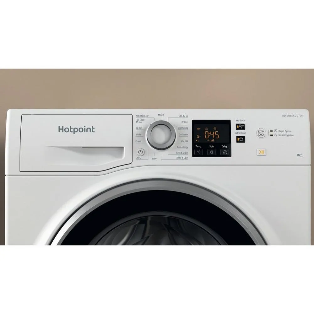 Hotpoint NSWE845CWSUKN 8Kg Freestanding Washing Machine