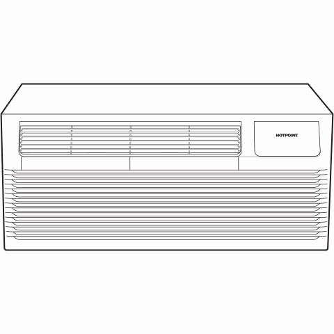 Hotpoint AH12H15D3B Hotpoint Ptac Heat Pump 15,000 Btu, 230/208V, 20Amp