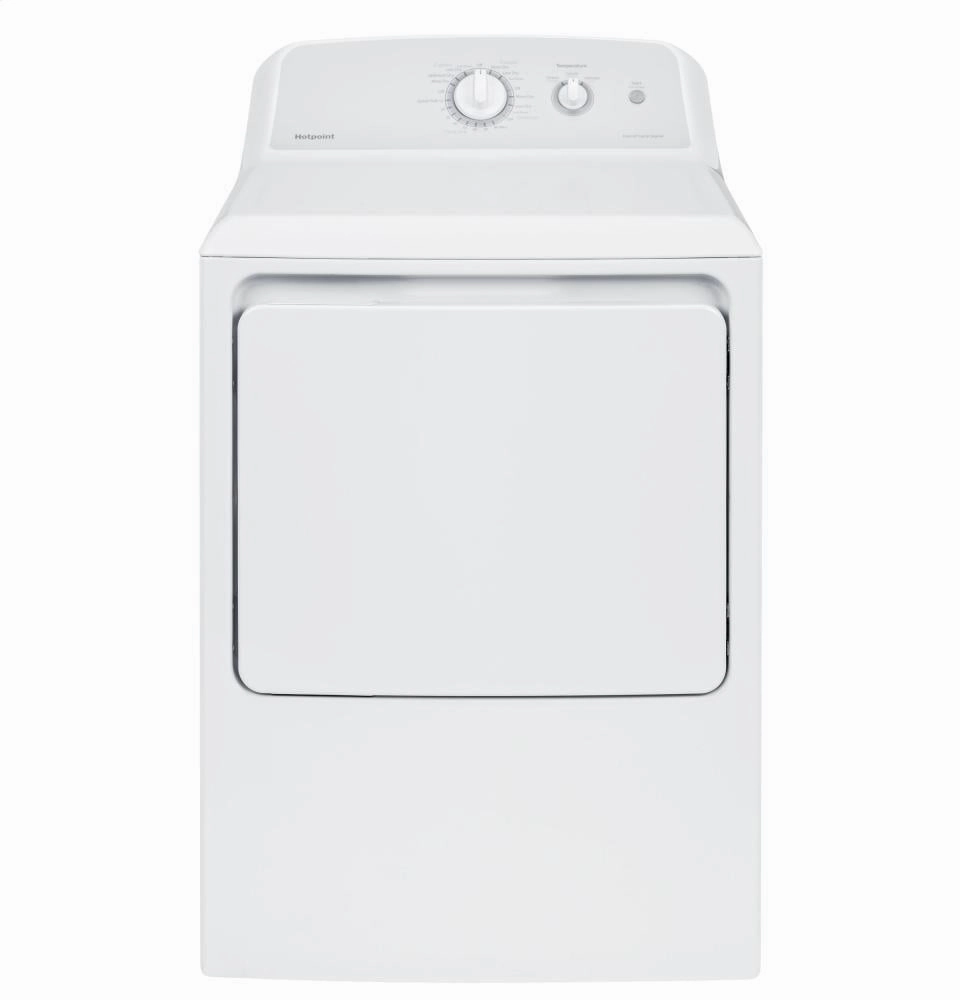Hotpoint HTX24GASKWS Hotpoint 6.2 Cu. Ft. Capacity Aluminized Alloy Gas Dryer