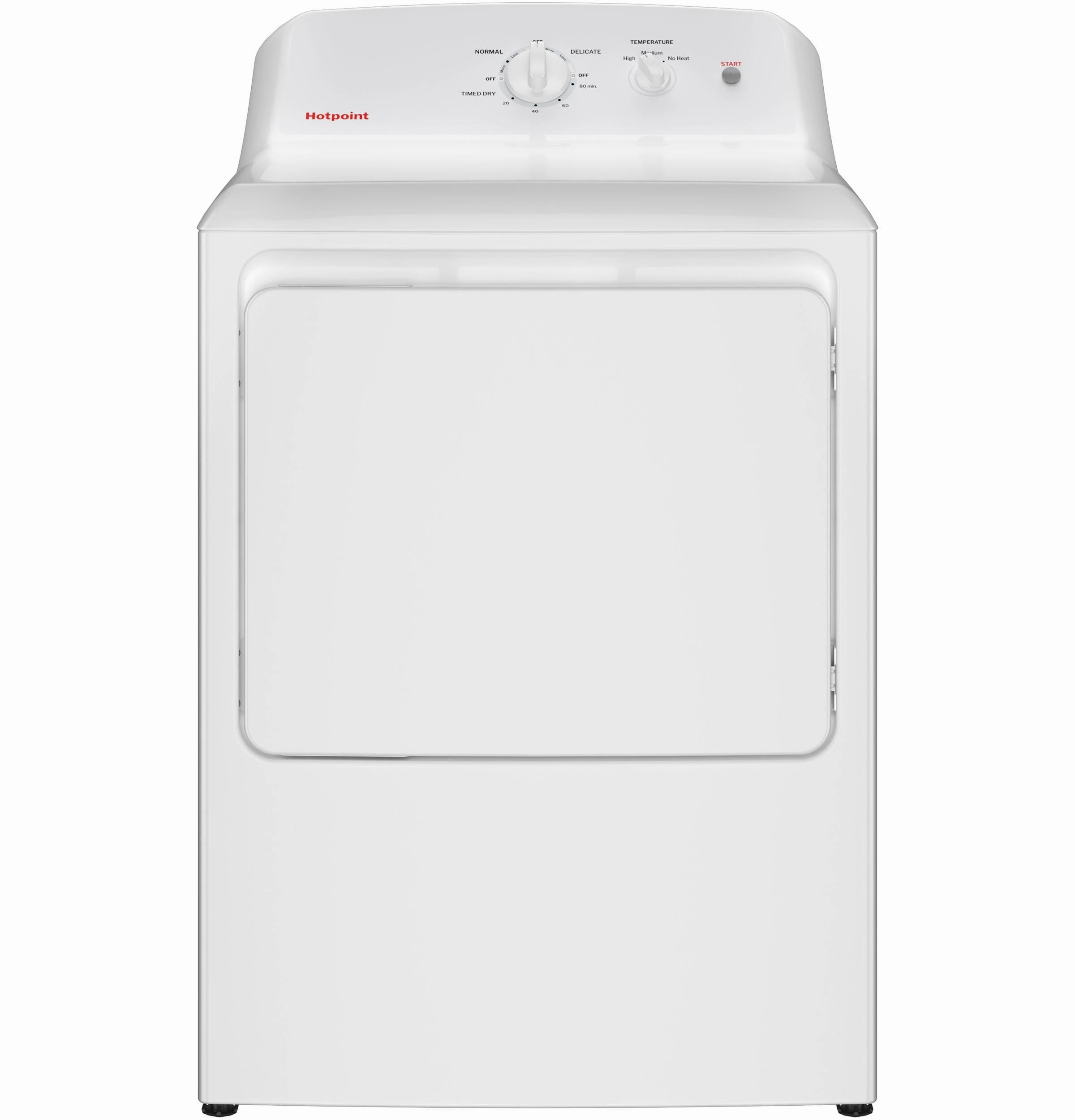 Hotpoint HTX26EASWWW Hotpoint 6.2 Cu. Ft. Capacity&#X00A0;&#X00A0;Electric&#X00A0;Dryer&#X00A0;With Up To 120 Ft. Venting And Shallow Depth&#X200B;