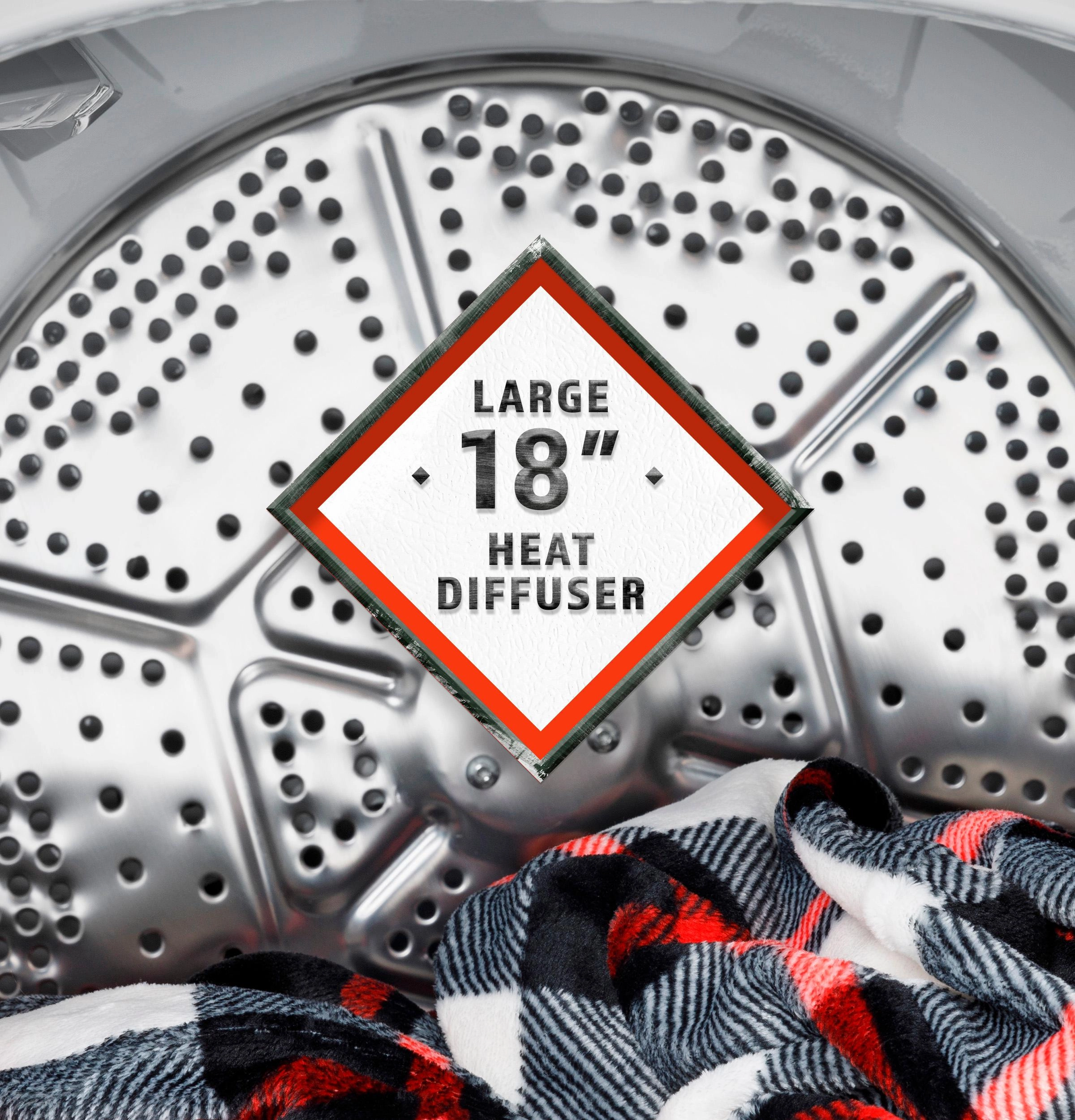 Hotpoint HTX26EASWWW Hotpoint 6.2 Cu. Ft. Capacity&#X00A0;&#X00A0;Electric&#X00A0;Dryer&#X00A0;With Up To 120 Ft. Venting And Shallow Depth&#X200B;