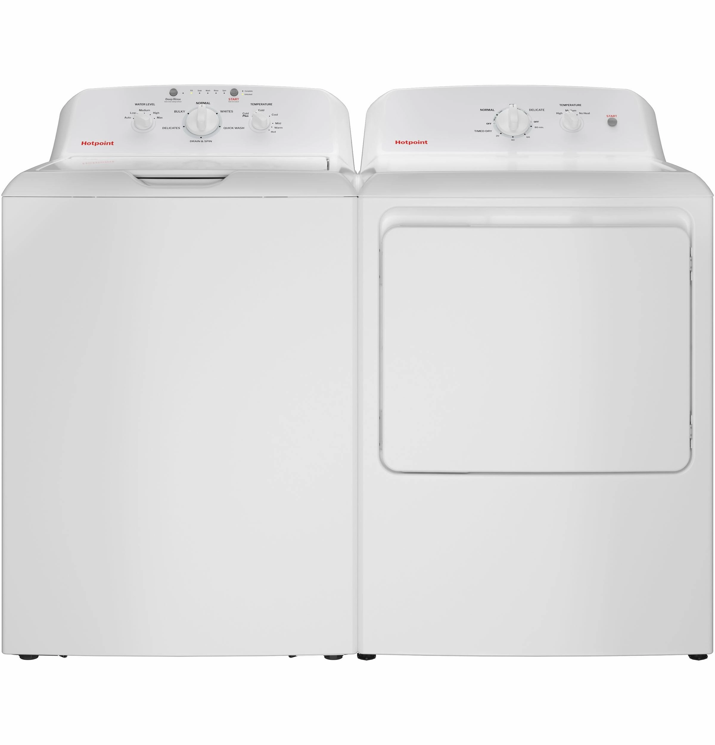 Hotpoint HTX26GASWWW Hotpoint 6.2 Cu. Ft. Capacity Gas&#X00A0;Dryer&#X00A0;With Up To 120 Ft. Venting And Shallow Depth&#X200B;