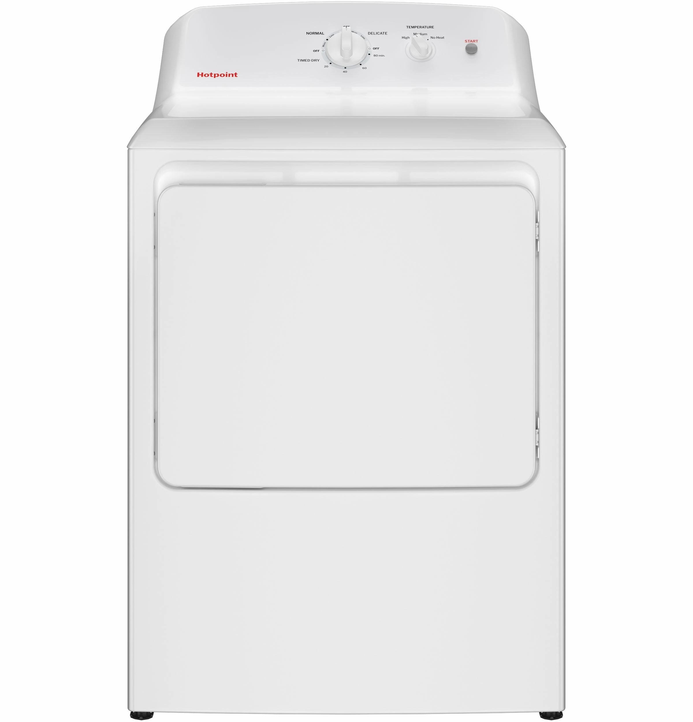 Hotpoint HTX26GASWWW Hotpoint 6.2 Cu. Ft. Capacity Gas&#X00A0;Dryer&#X00A0;With Up To 120 Ft. Venting And Shallow Depth&#X200B;