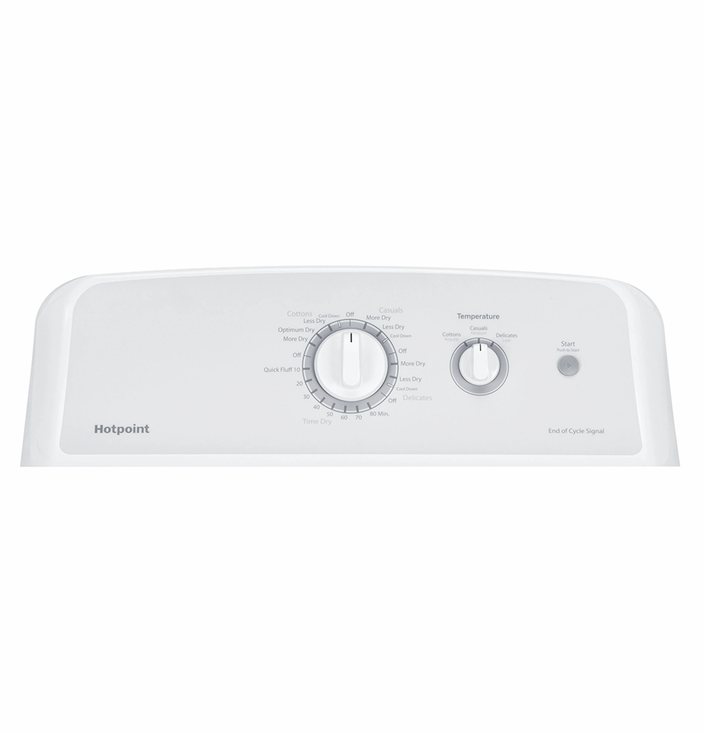 Hotpoint(R) 6.2 cu. ft. Capacity aluminized alloy Electric Dryer - (HTX24EASKWS)