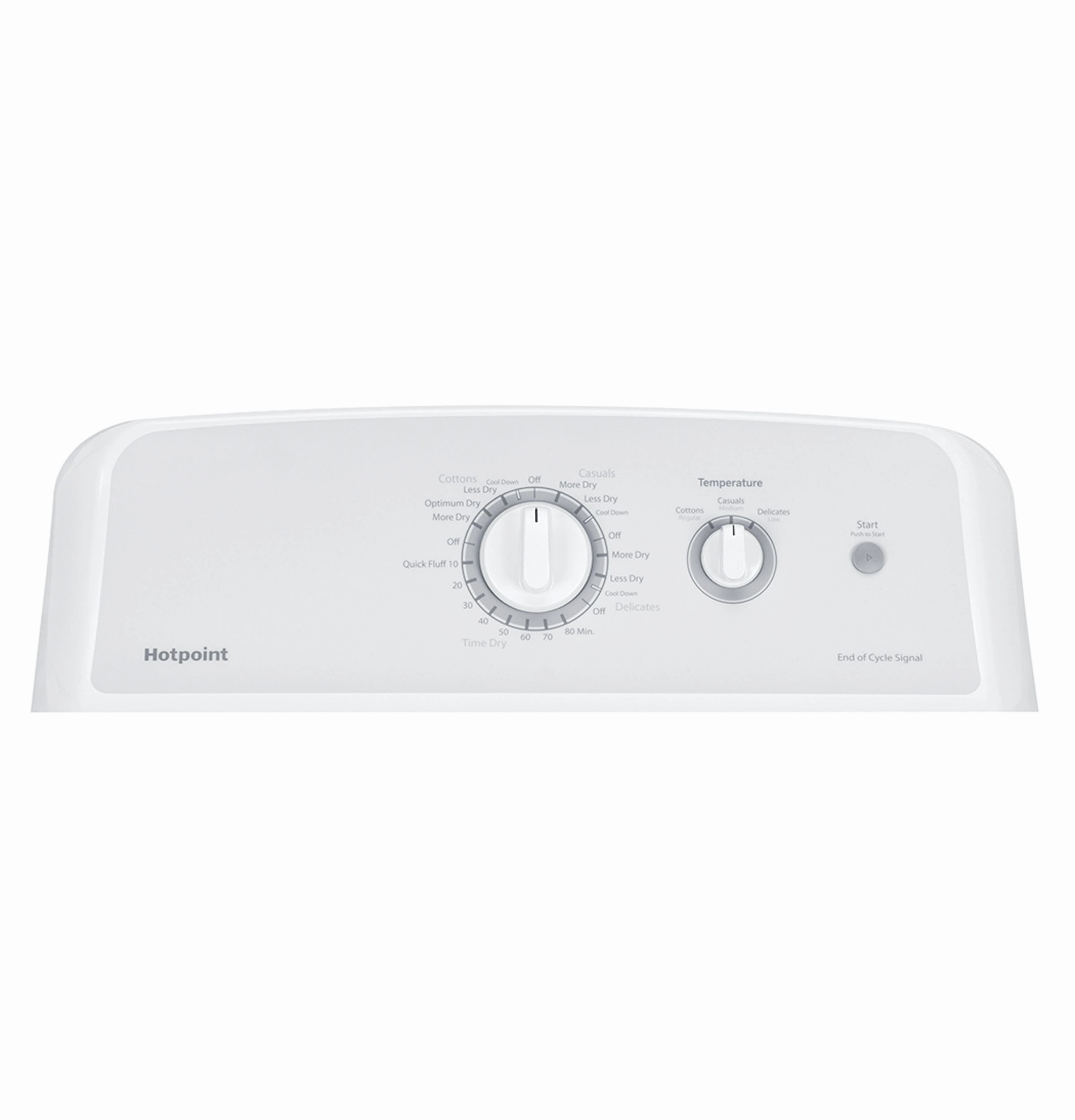 Hotpoint(R) 6.2 cu. ft. Capacity aluminized alloy Gas Dryer - (HTX24GASKWS)