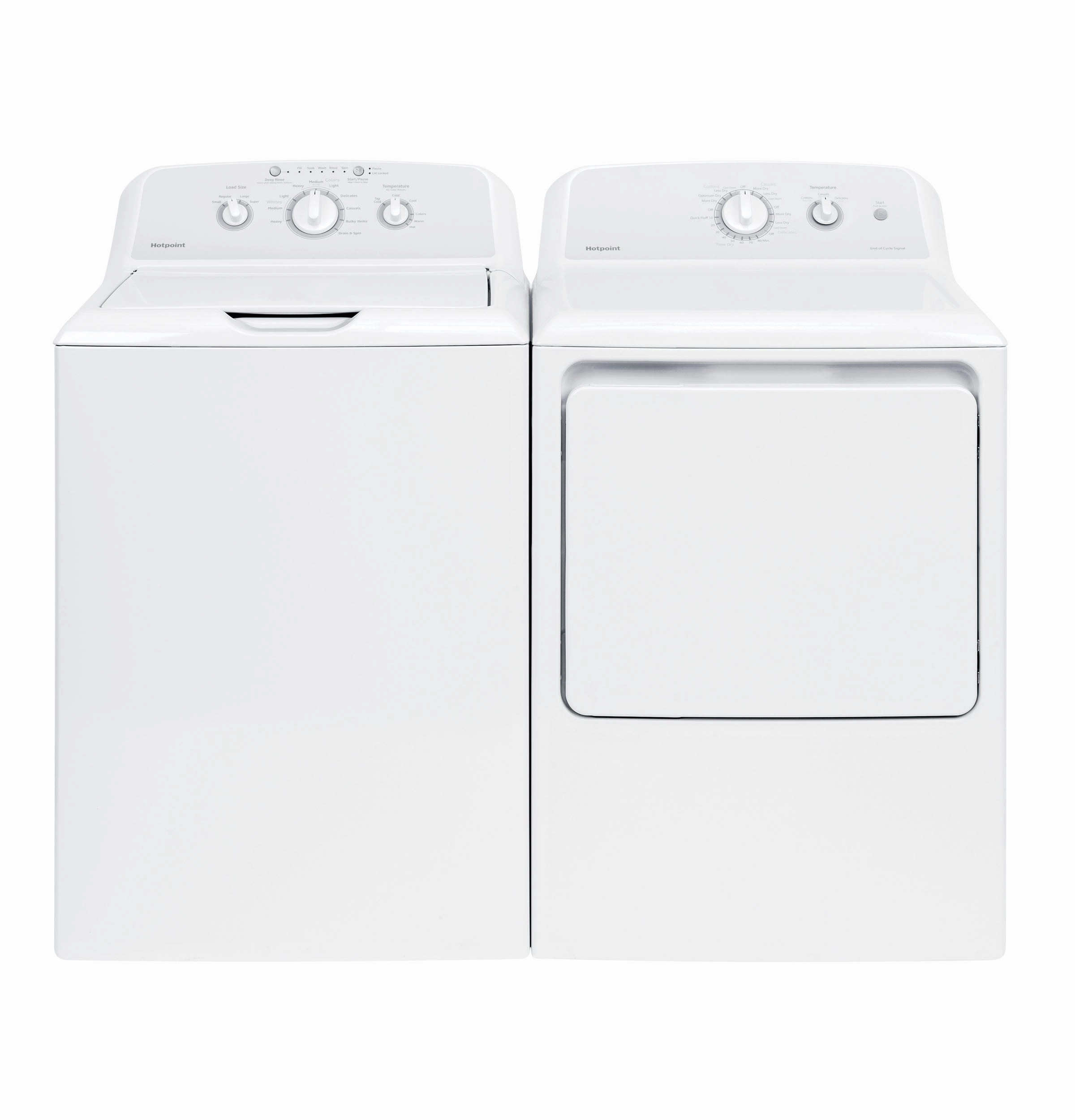 Hotpoint(R) 6.2 cu. ft. Capacity aluminized alloy Gas Dryer - (HTX24GASKWS)