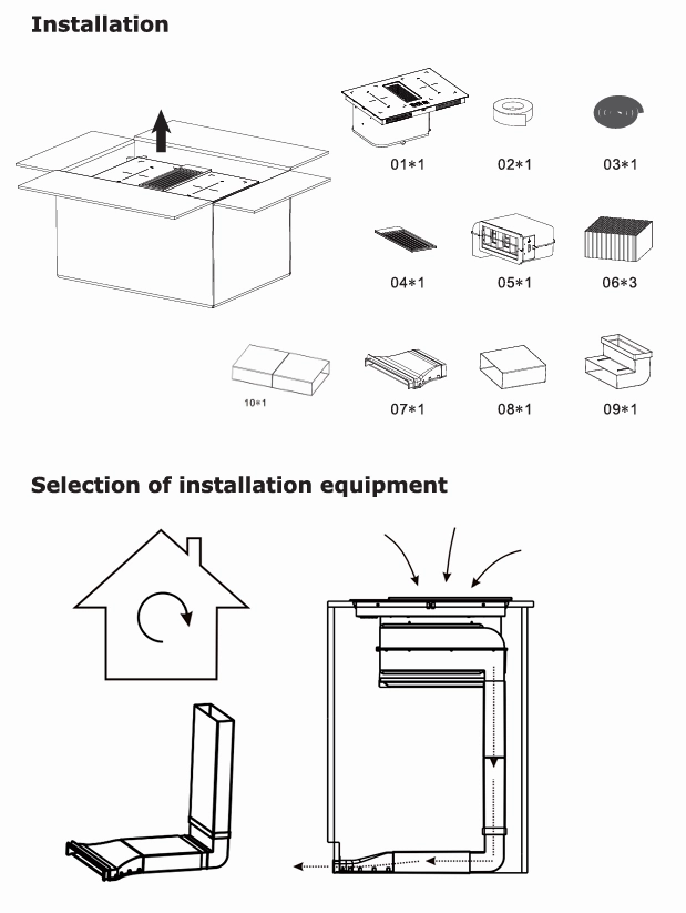 Hyundai 4-Zone Built-in Induction Hob with Downdraft | 9 Power Levels & 750m/hr Airflow
